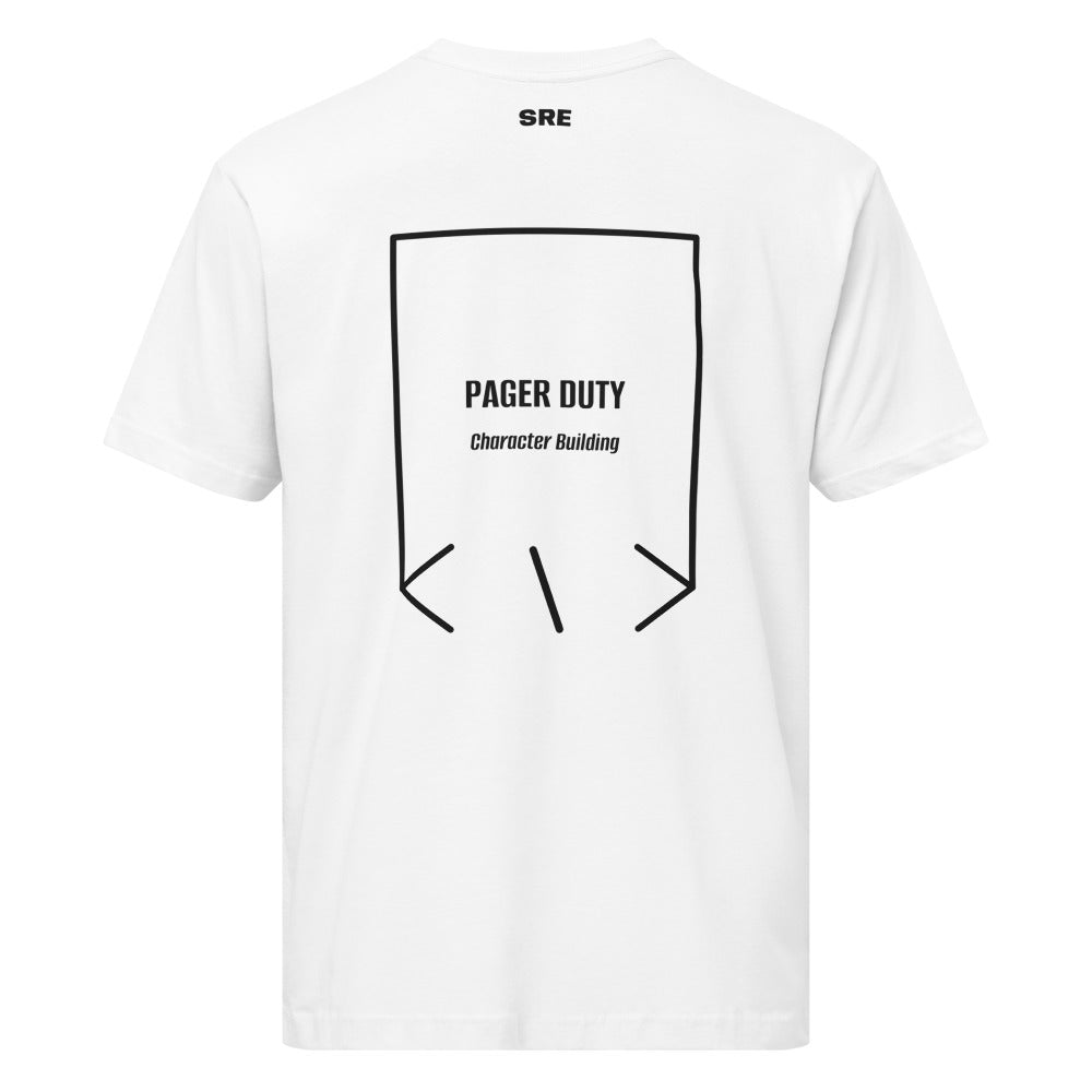 Pager Duty — White Black back mockup