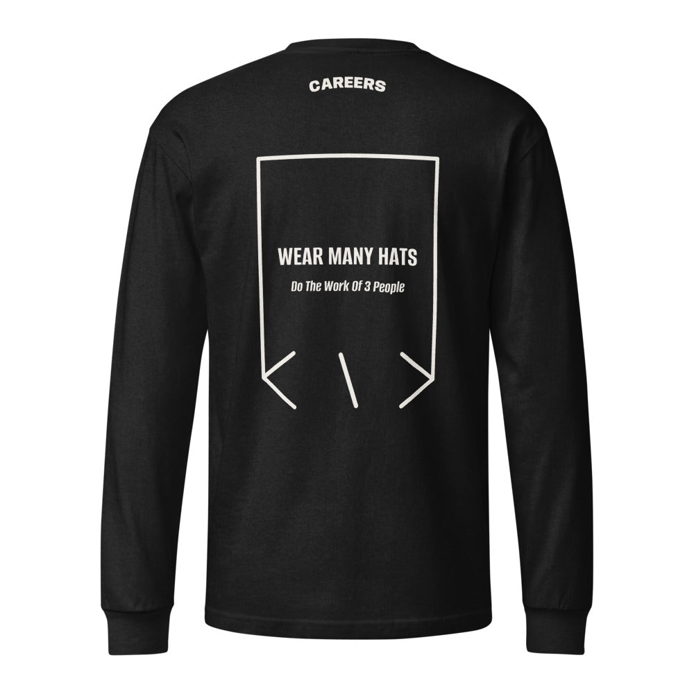 Wear Many Hats — Black Vintage White back mockup