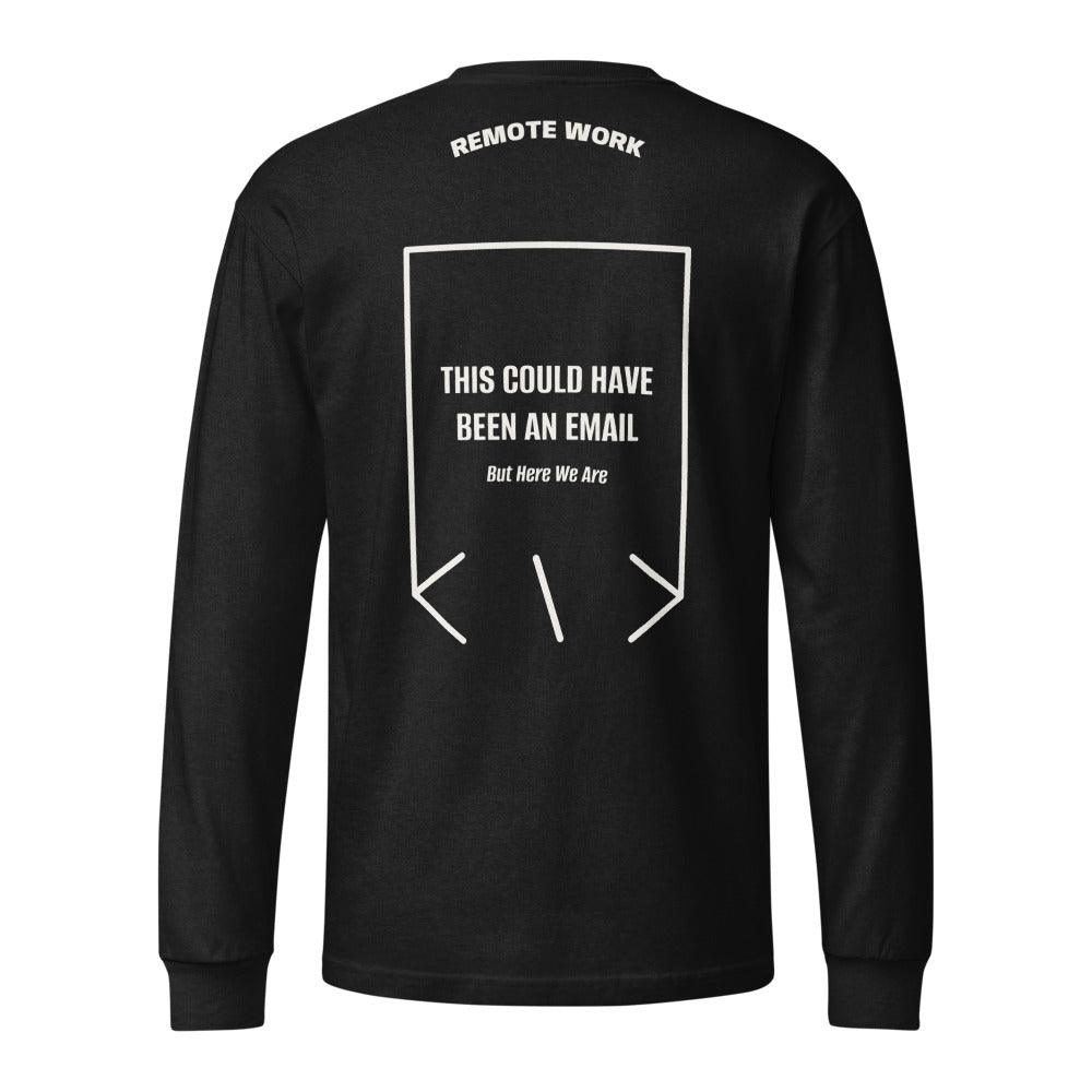 This Could Have Been An Email — Black Vintage White back mockup