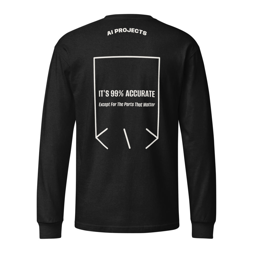 It's 99% Accurate — Black Vintage White back mockup
