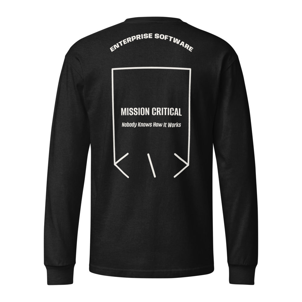 Mission Critical — Black Vintage White back mockup