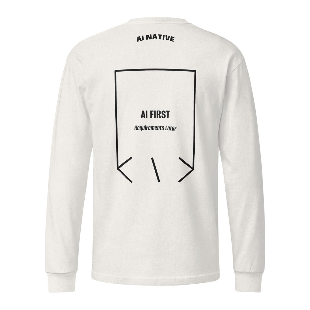AI First — Vintage White Black back mockup