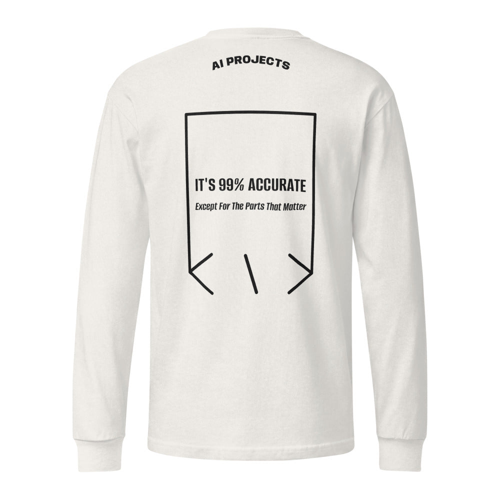 It's 99% Accurate — Vintage White Black back mockup