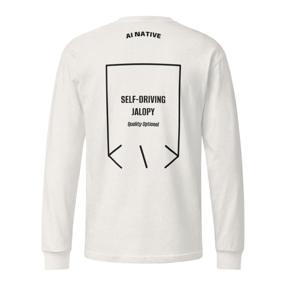 Self-Driving Jalopy — Vintage White Black back mockup