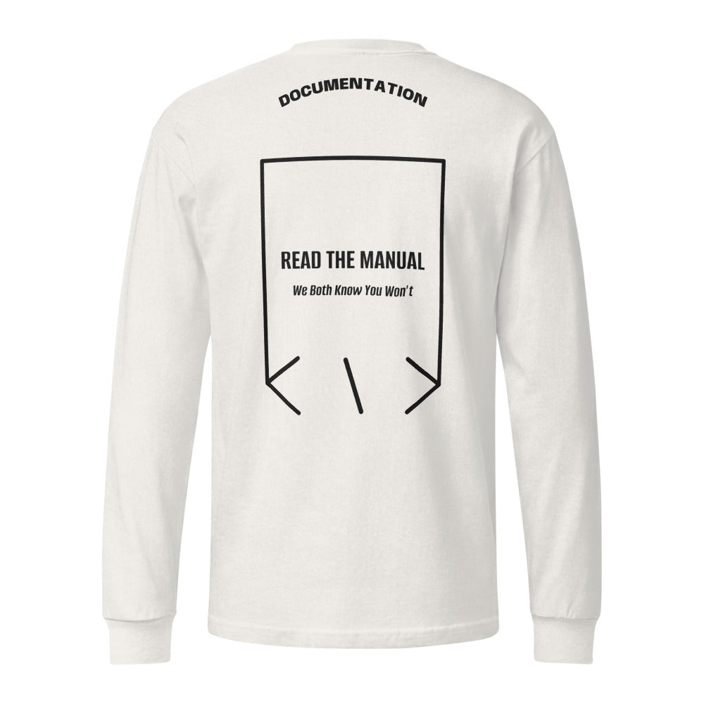 Read The Manual — Vintage White Black back mockup