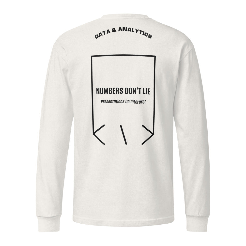 Numbers Don't Lie — Vintage White Black back mockup