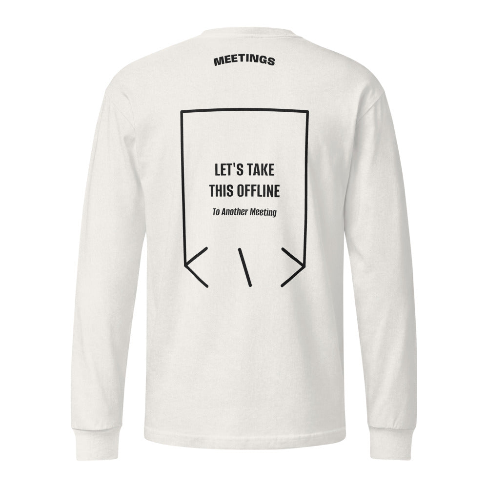 Let's Take This Offline — Vintage White Black back mockup