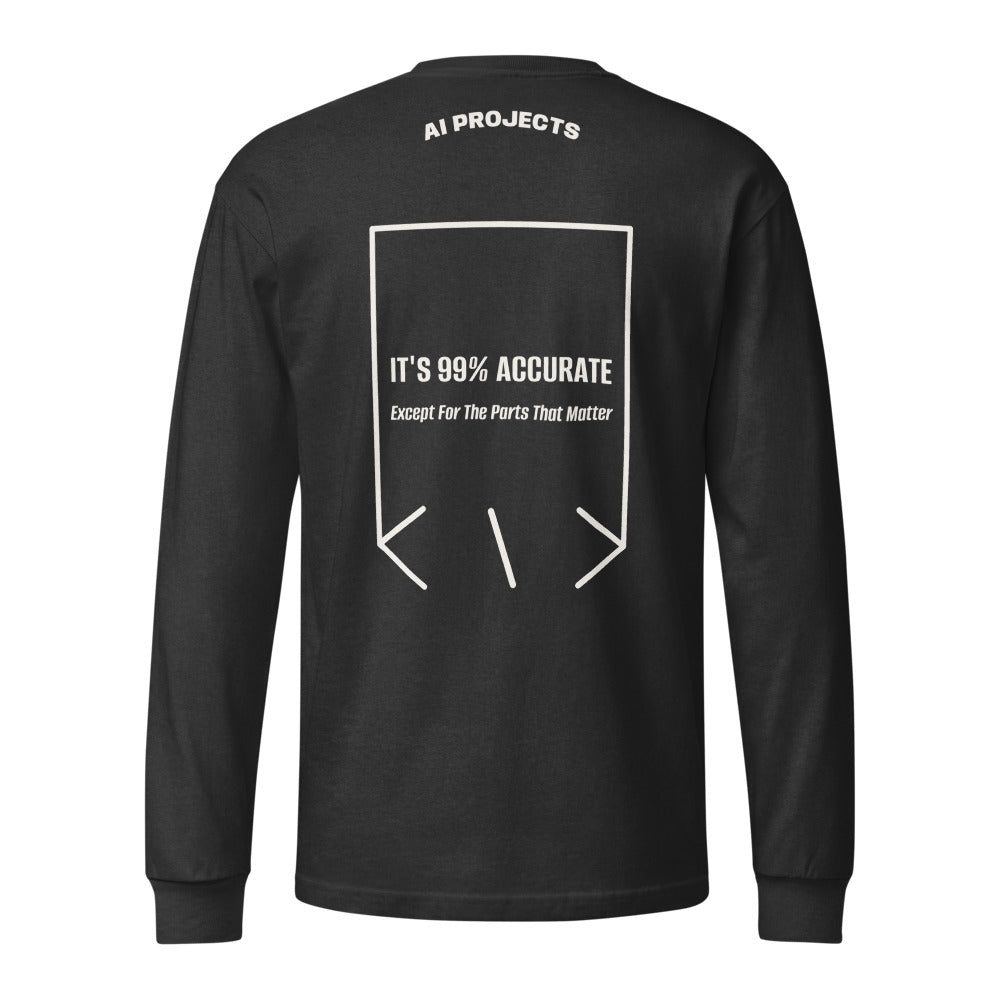 It's 99% Accurate — Washed Black Vintage White back mockup
