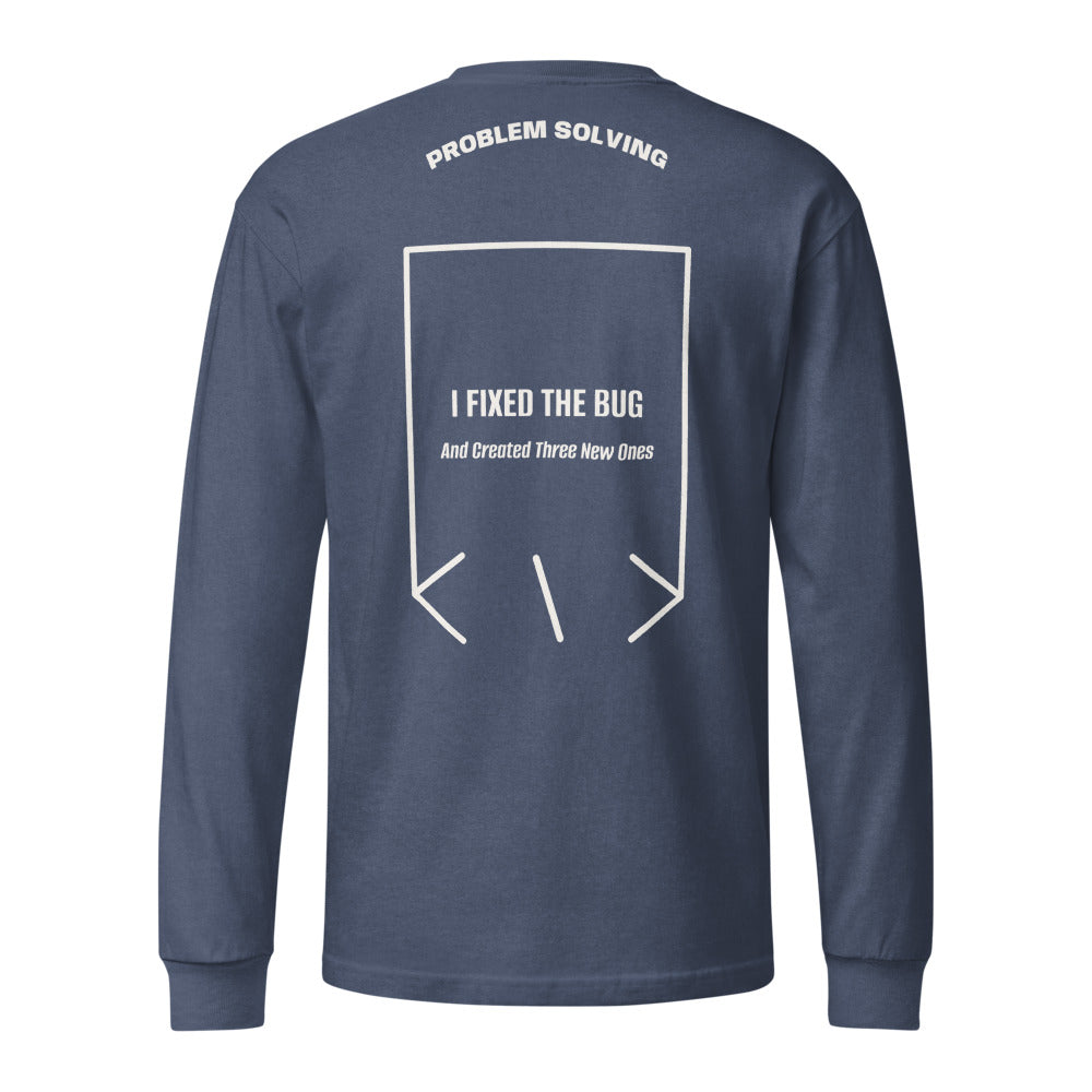 I Fixed The Bug — Washed Navy Vintage White back mockup