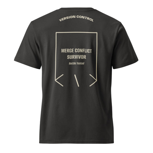 Merge Conflict Survivor — secondary back mockup