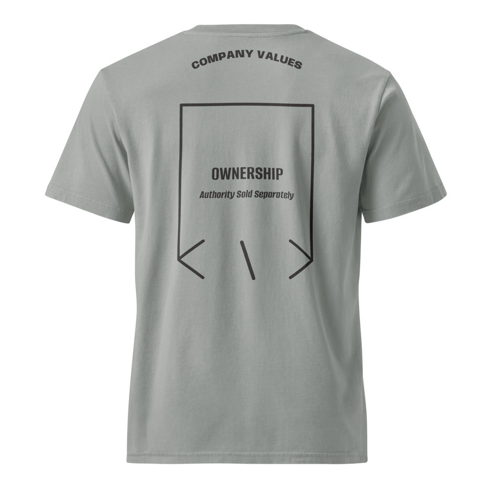 Ownership — G. Dyed Misty Grey G. Dyed Black Rock back mockup