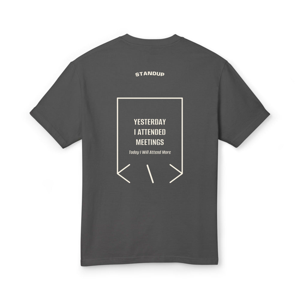 Yesterday I Attended Meetings — Faded Black Faded Cream back mockup