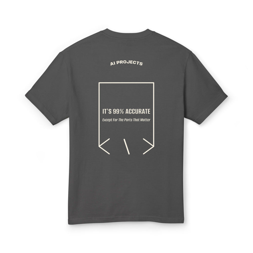 It's 99% Accurate — Faded Black Faded Cream back mockup