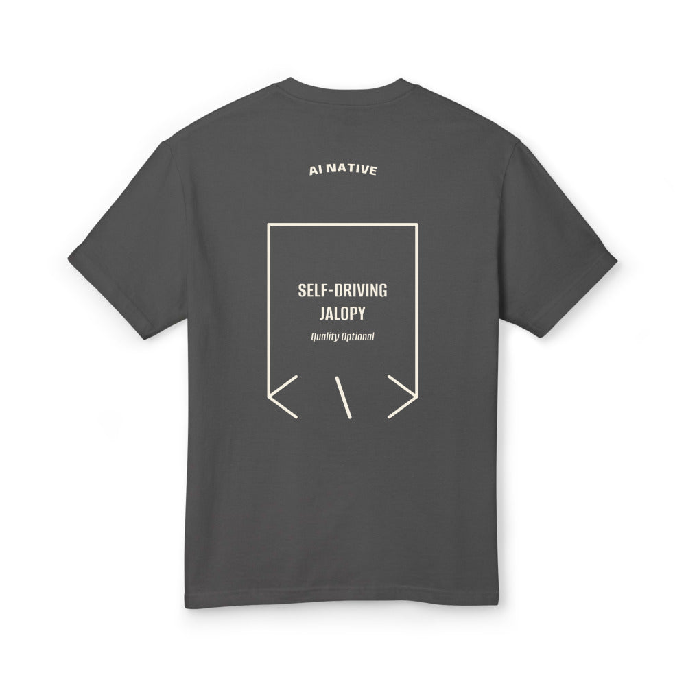 Self-Driving Jalopy — Faded Black Faded Cream back mockup