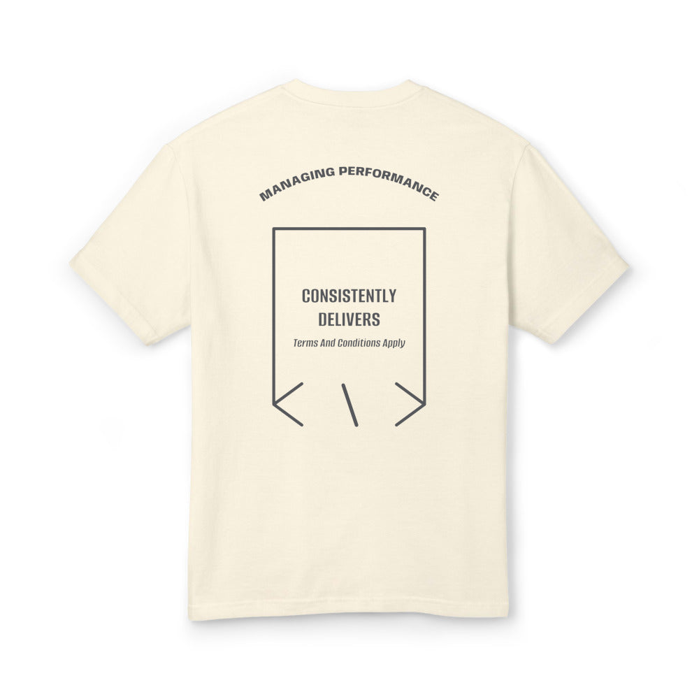 Consistently Delivers — Faded Cream Faded Black back mockup