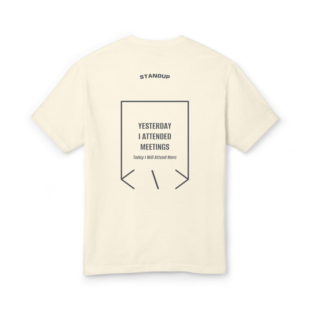 Yesterday I Attended Meetings — Faded Cream Faded Black back mockup