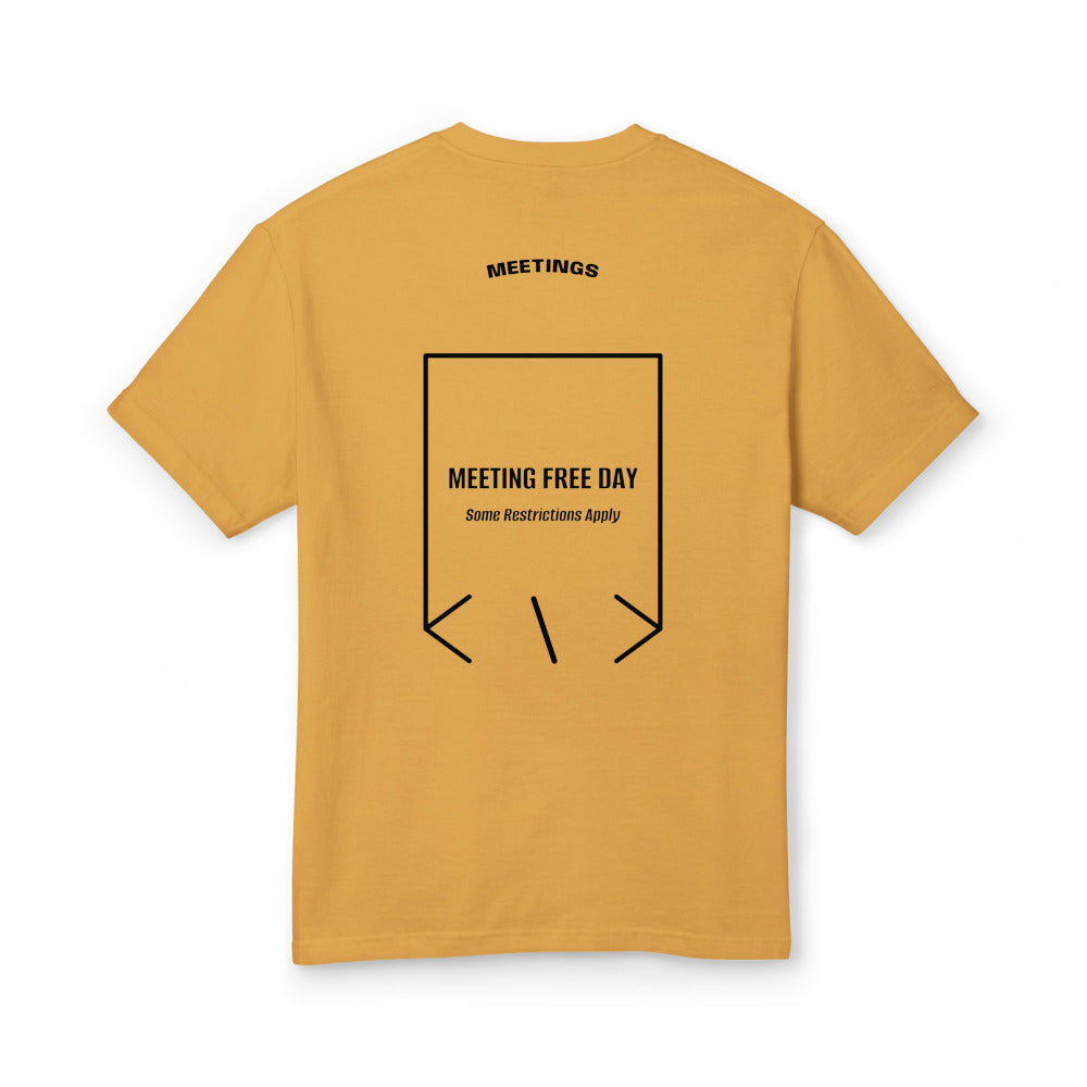 Meeting Free Day — Faded Mustard Black back mockup