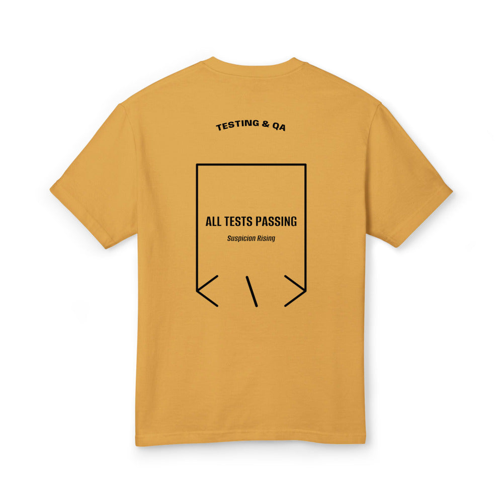 All Tests Passing — Faded Mustard Black back mockup