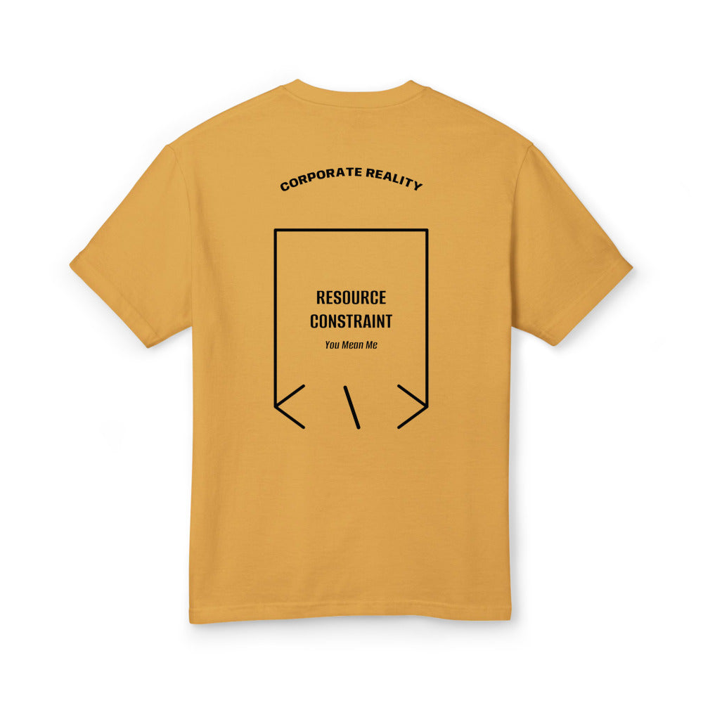Resource Constraint — Faded Mustard Black back mockup