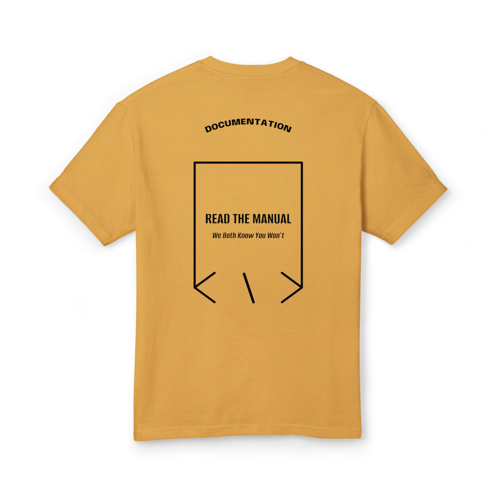 Read The Manual — Faded Mustard Black back mockup