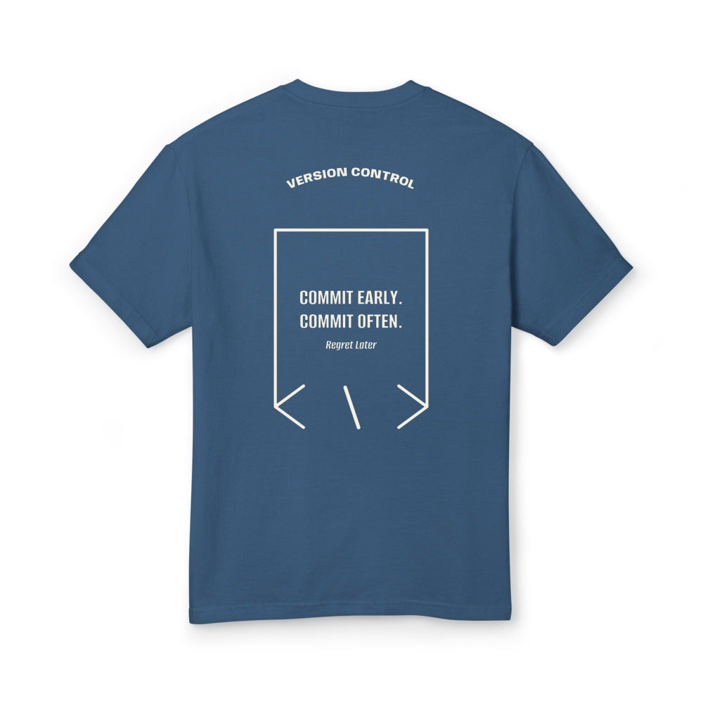 Commit Early. Commit Often. — secondary back mockup