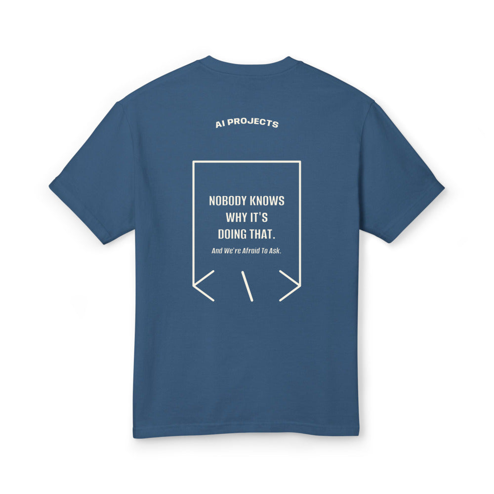 Nobody Knows Why It's Doing That. — Faded Navy Faded Cream back mockup