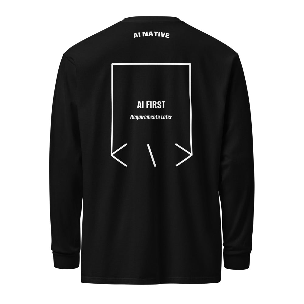 AI First — Black White back mockup