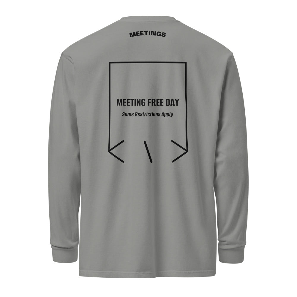 Meeting Free Day — Grey Black back mockup