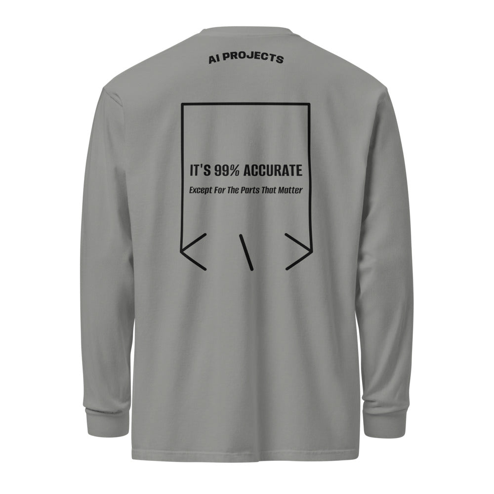 It's 99% Accurate — Grey Black back mockup