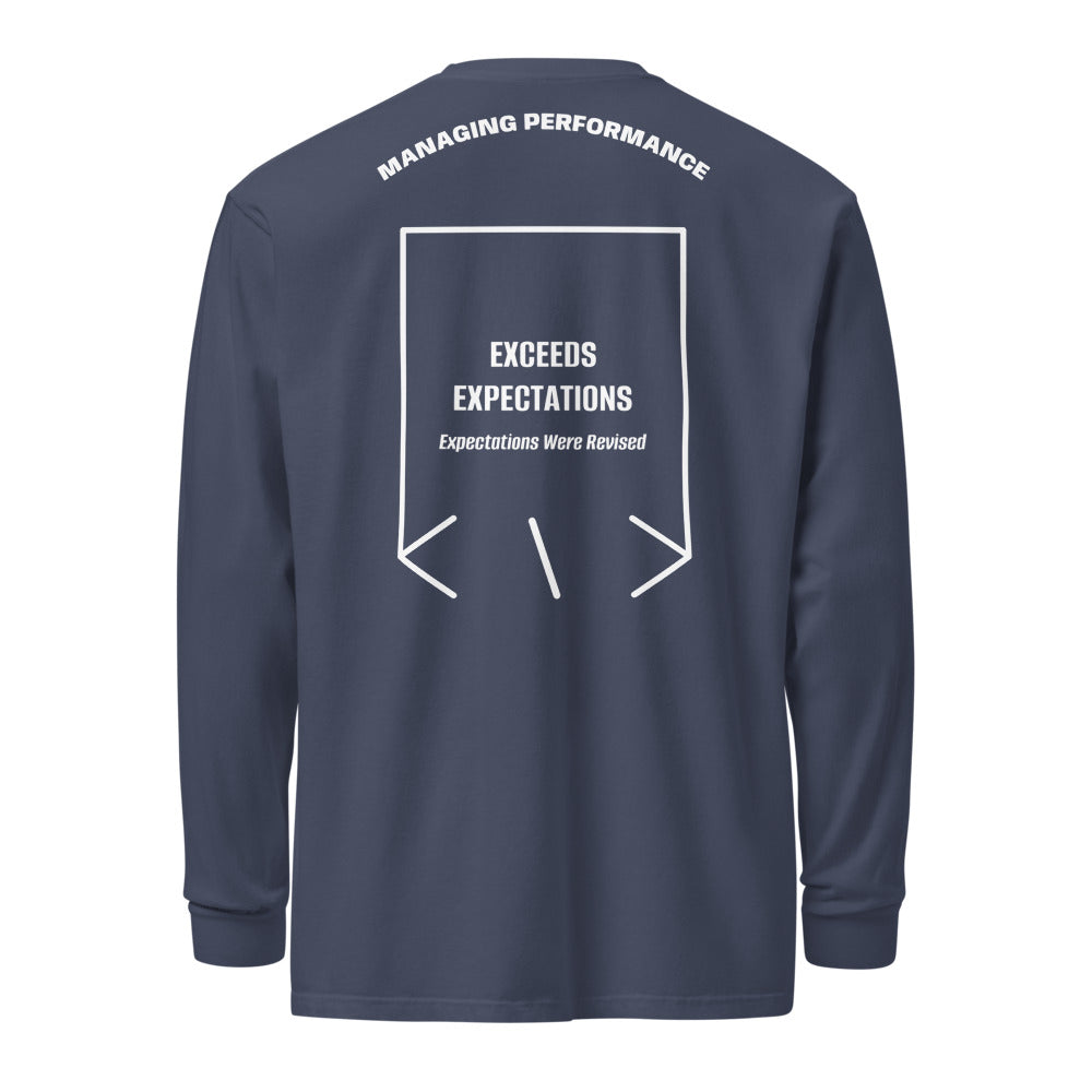 Exceeds Expectations — Navy White back mockup