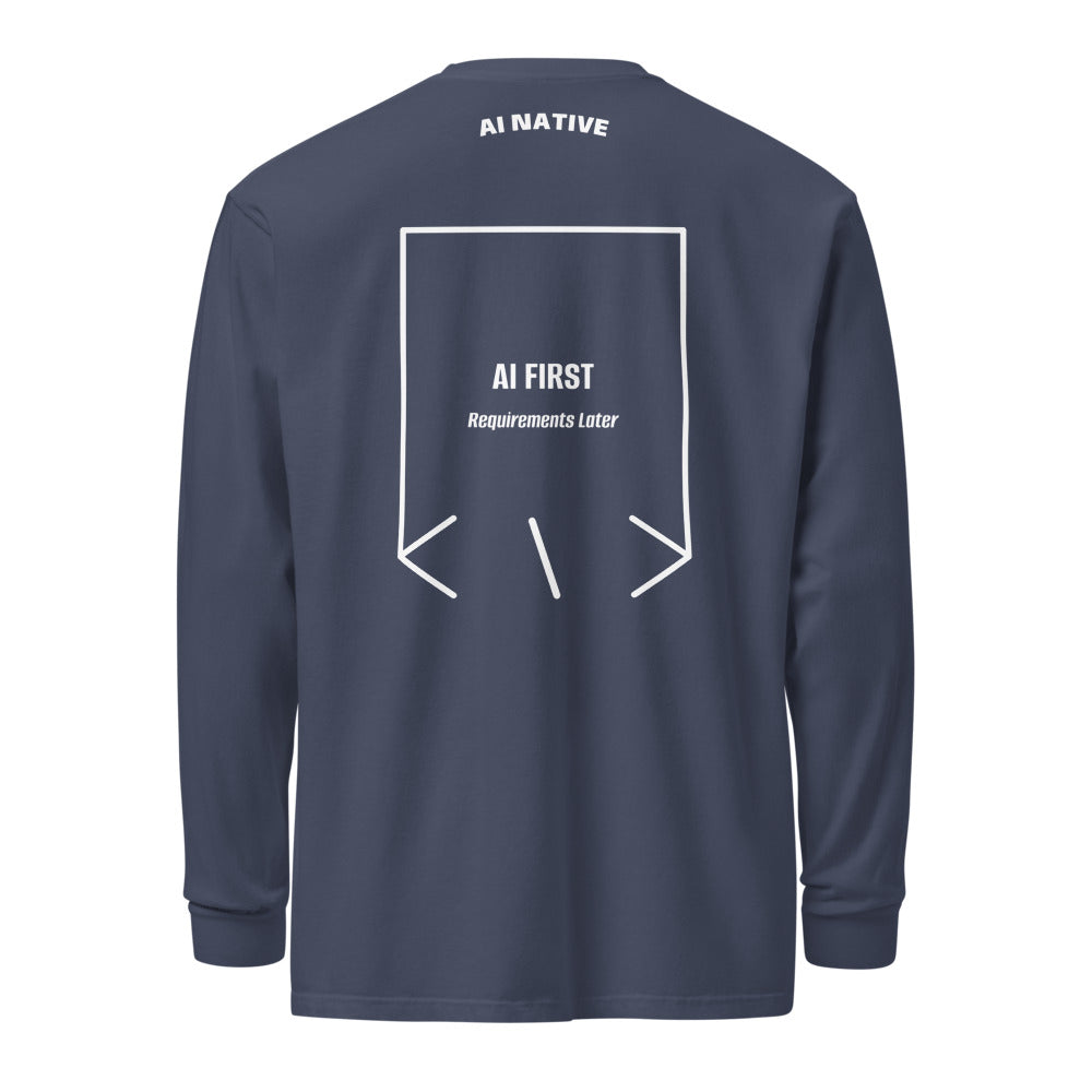 AI First — Navy White back mockup
