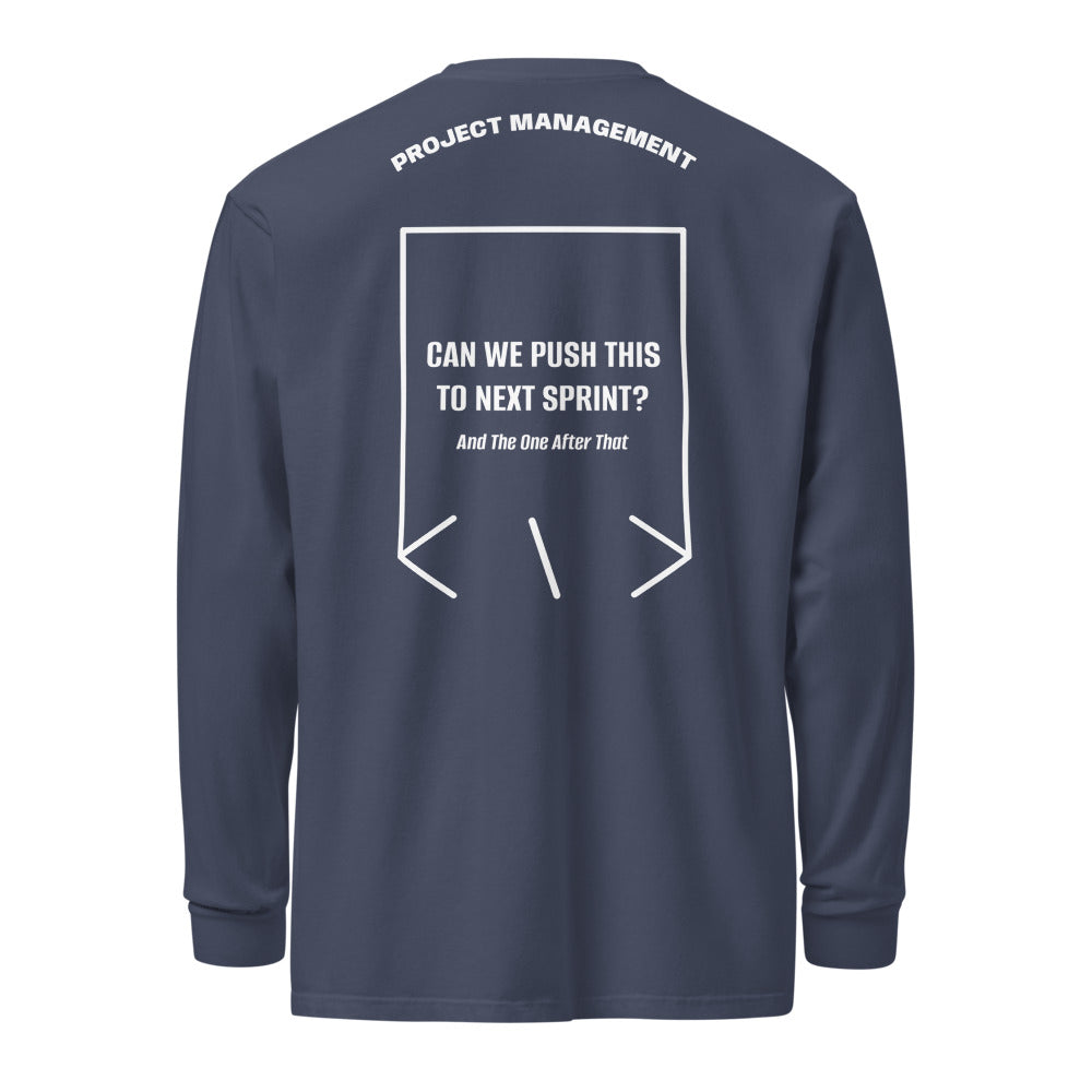 Can We Push This To Next Sprint? — Navy White back mockup