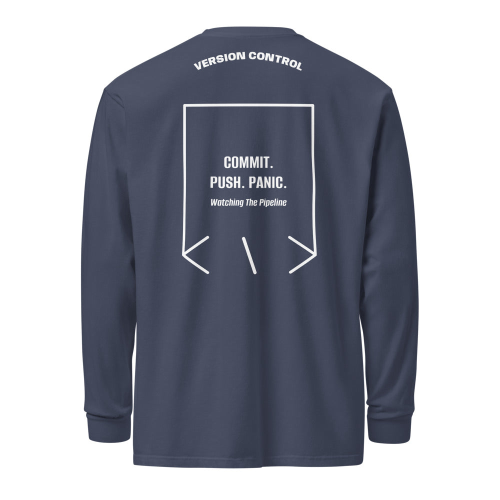 Commit. Push. Panic. — secondary back mockup