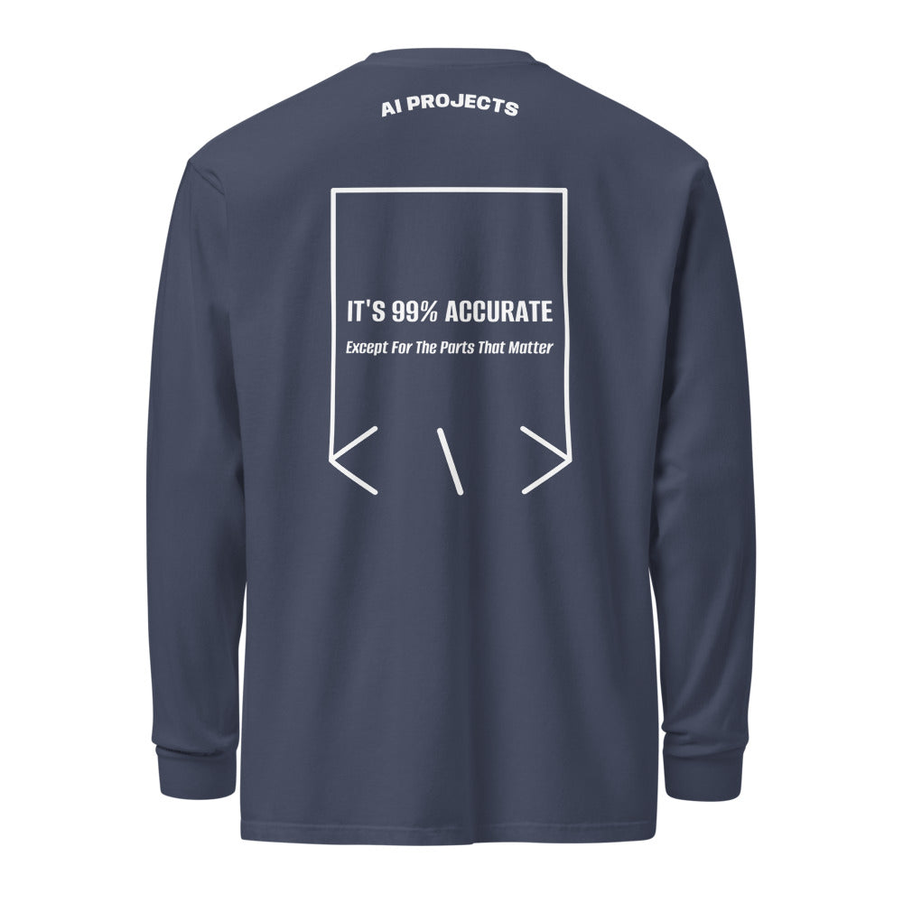 It's 99% Accurate — Navy White back mockup
