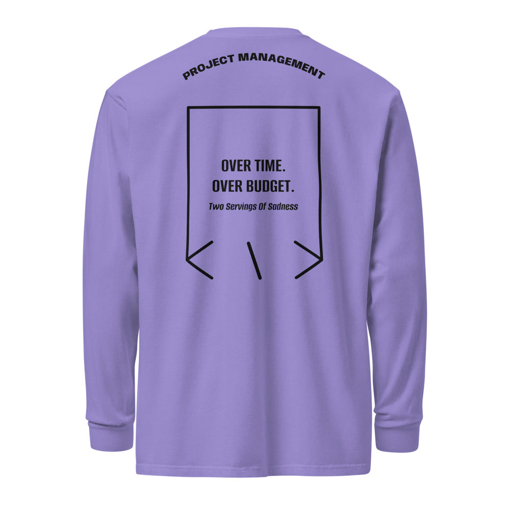Over Time. Over Budget. — secondary back mockup