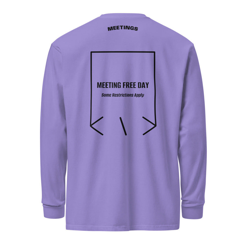 Meeting Free Day — Violet Black back mockup