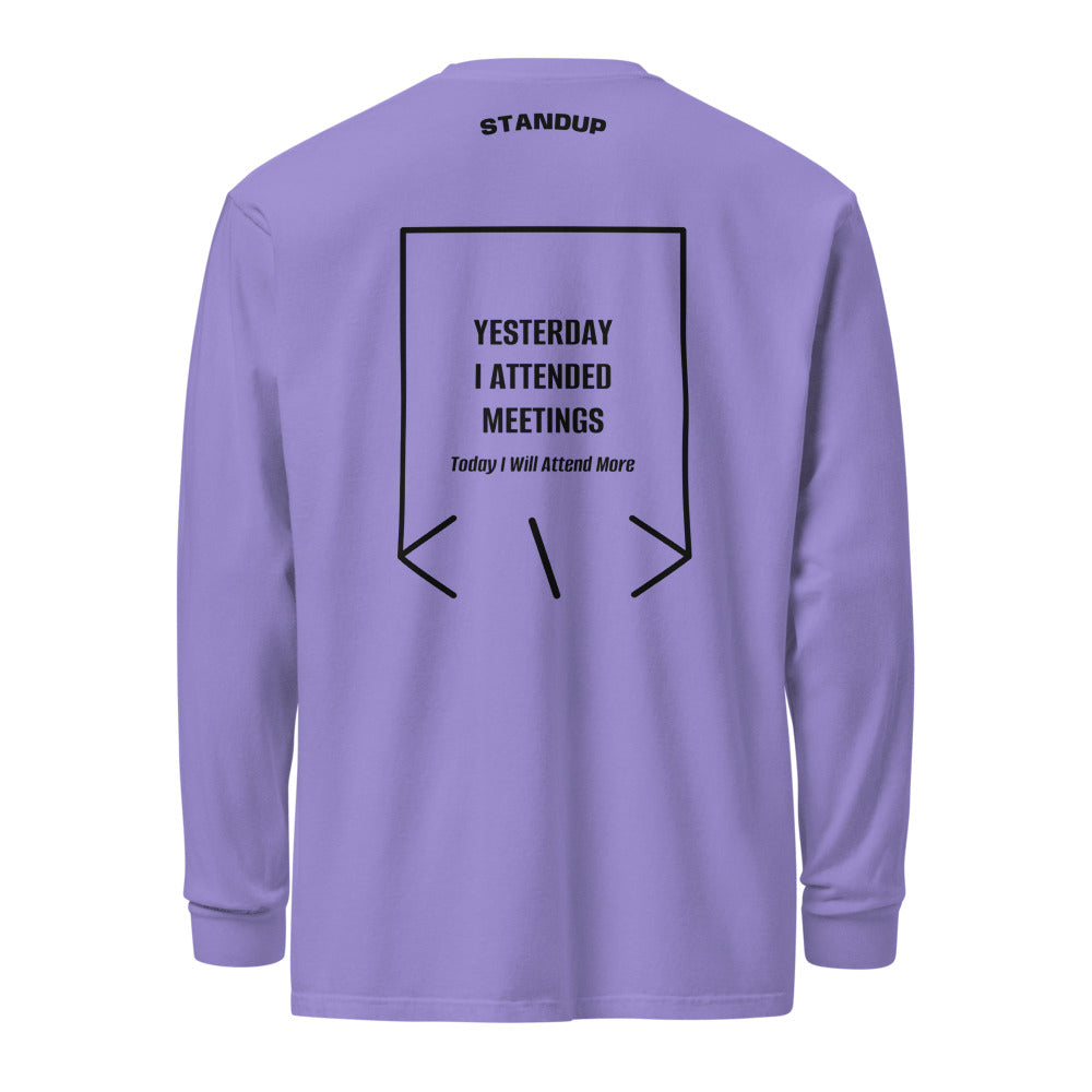 Yesterday I Attended Meetings — Violet Black back mockup