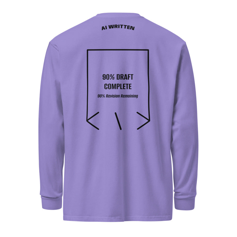 90% Draft Complete — Violet Black back mockup
