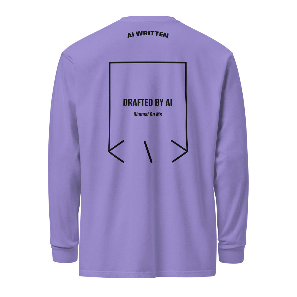 Drafted By AI — Violet Black back mockup