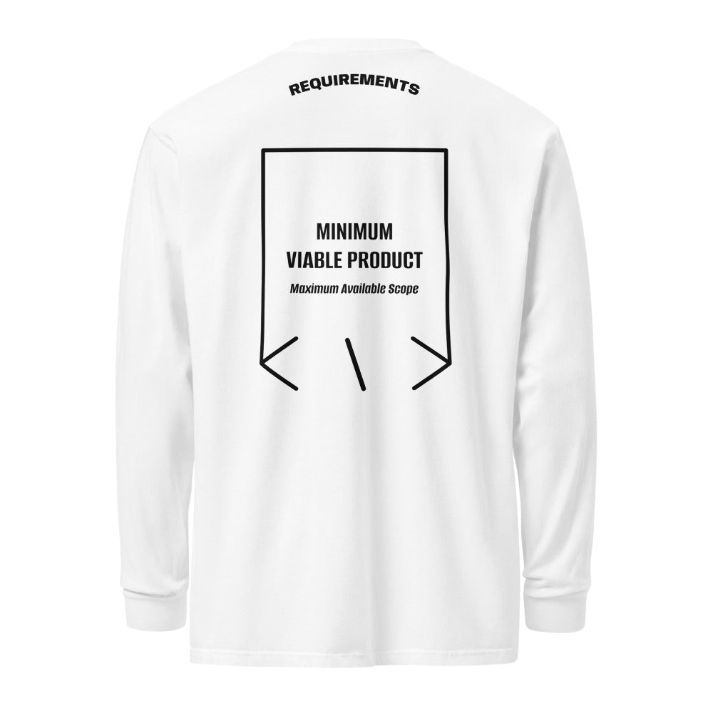 Minimum Viable Product — White Black back mockup