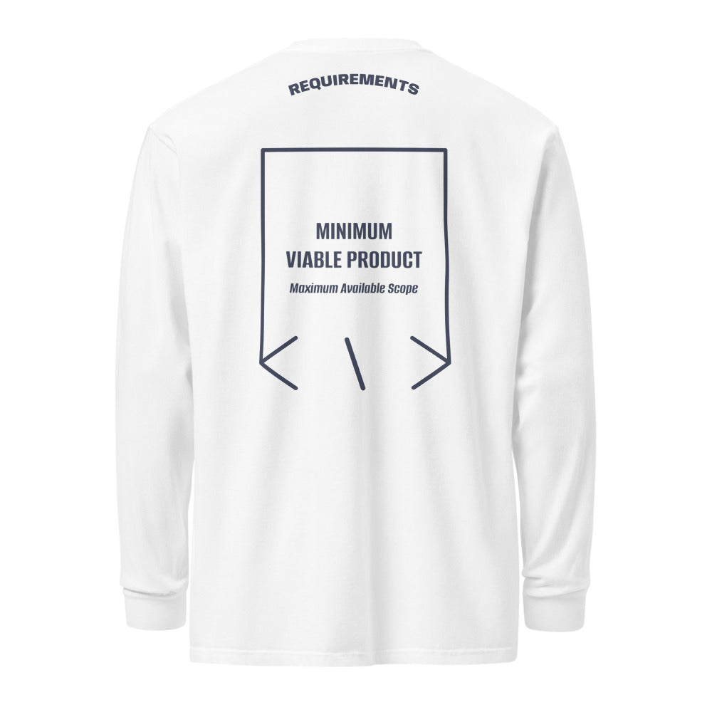 Minimum Viable Product — White Navy back mockup