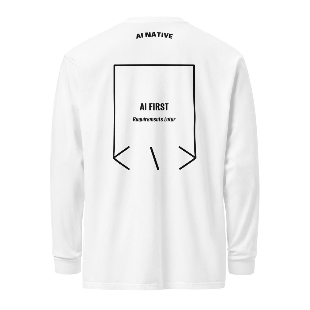 AI First — White Black back mockup