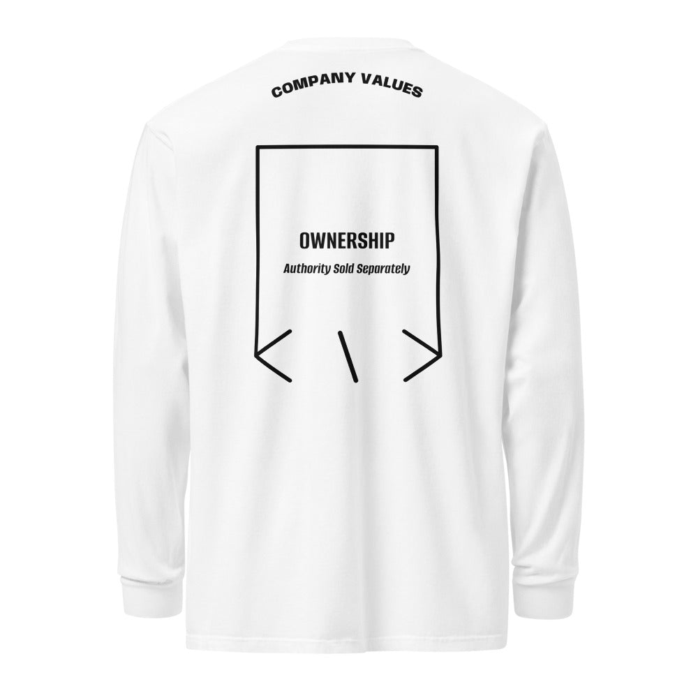 Ownership — White Black back mockup