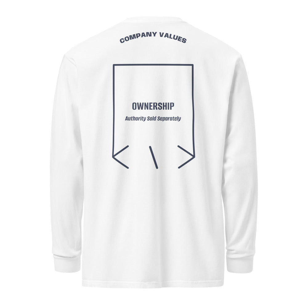 Ownership — White Navy back mockup