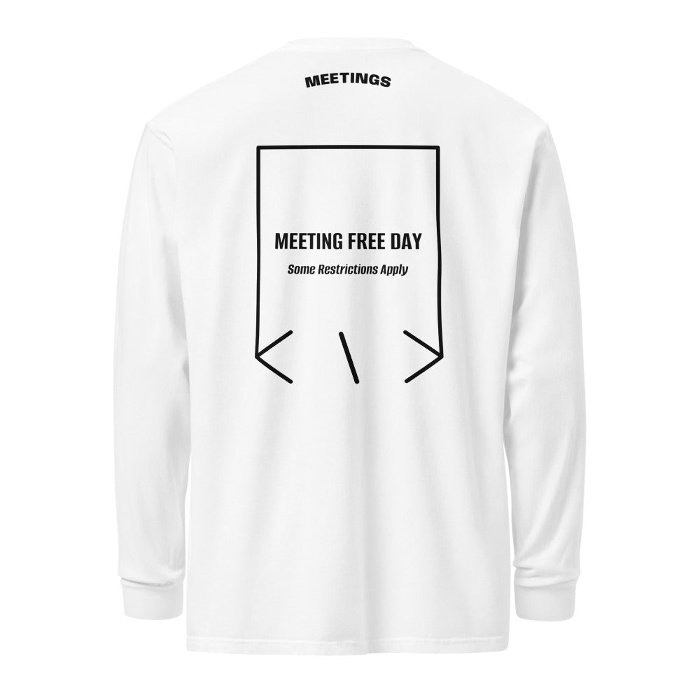 Meeting Free Day — White Black back mockup