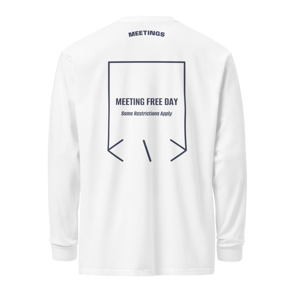 Meeting Free Day — White Navy back mockup