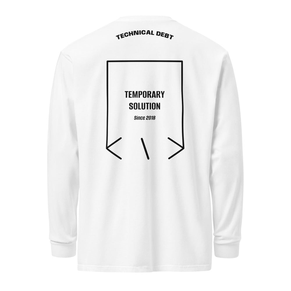 Temporary Solution — White Black back mockup