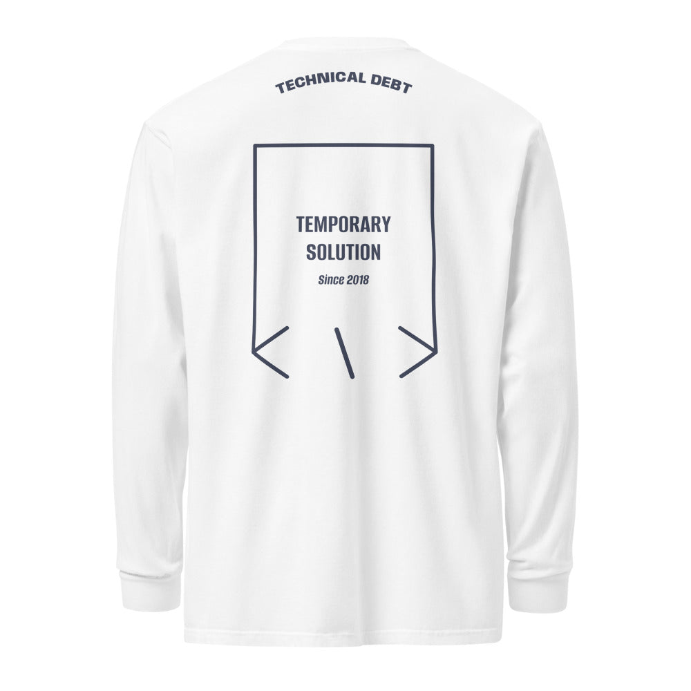 Temporary Solution — White Navy back mockup