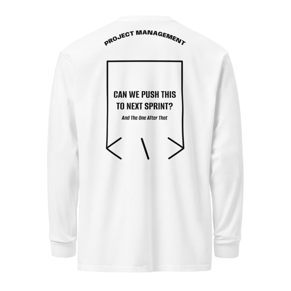 Can We Push This To Next Sprint? — White Black back mockup