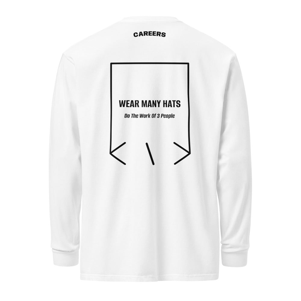 Wear Many Hats — White Black back mockup